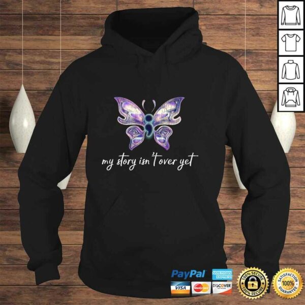 Semicolon Project Butterfly Depression Awareness My Story Pullover Hoodie