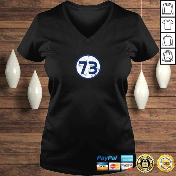 Sheldon Nerdy Number 73 Blue Circle TShirt