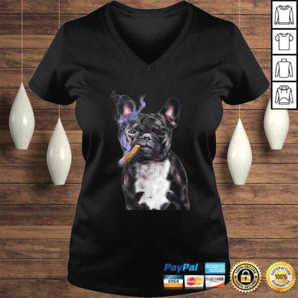 Shirt, Gangster French Bull Dog Smoking Cigar, Bad Dog