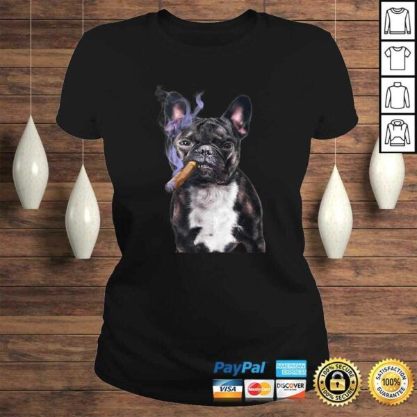 Shirt, Gangster French Bull Dog Smoking Cigar, Bad Dog