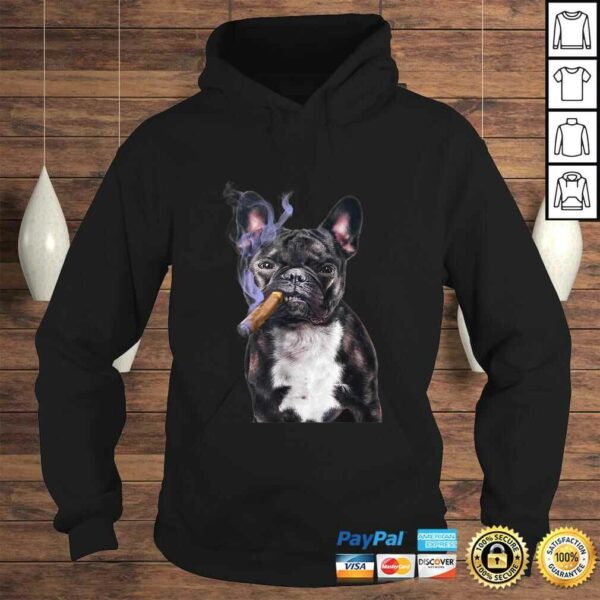 Shirt, Gangster French Bull Dog Smoking Cigar, Bad Dog