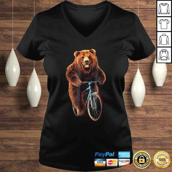 Shirt – Happy Grizzly Bear Cycling, Mountain Bike Bicycle