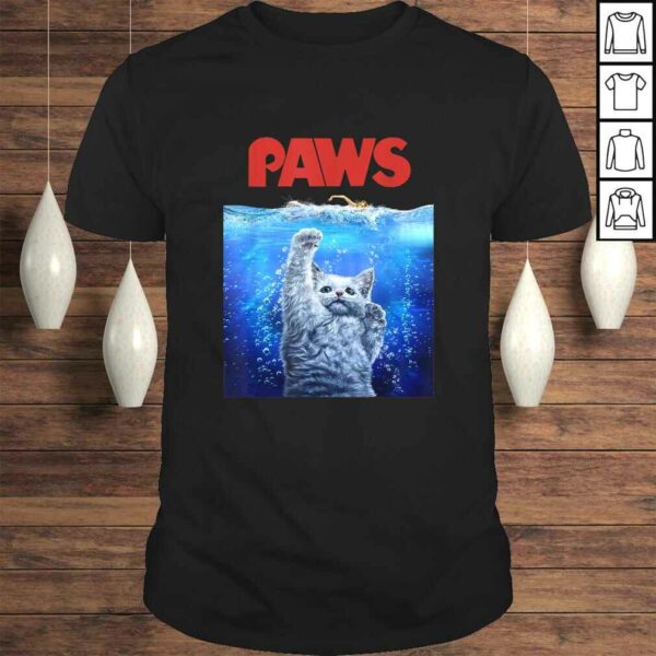 Shirt, White Siamese Cat Threat from the Deep Sea, PAWS