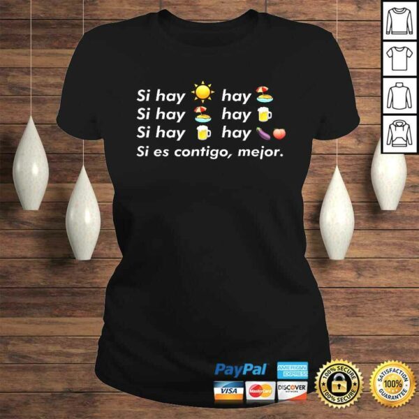 Si hay playa hay alcohol – Callaita Trap Bunny Emoji TShirt