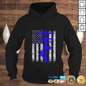 Silhouette American Flag Lineman Hoodie 3 Silhouette American Flag Lineman Hoodie 4