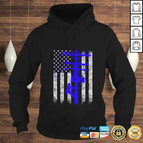 Silhouette American Flag Lineman Hoodie