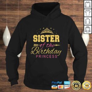 Sister Of The Birthday Princess Girls Party V-Neck T-Shirt 3 Sister Of The Birthday Princess Girls Party V Neck T Shirt 4