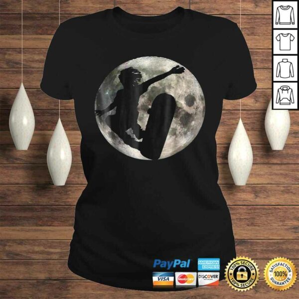 Skateboard Kick Flip Shirt Silhouet Fool Moon Skateboarder