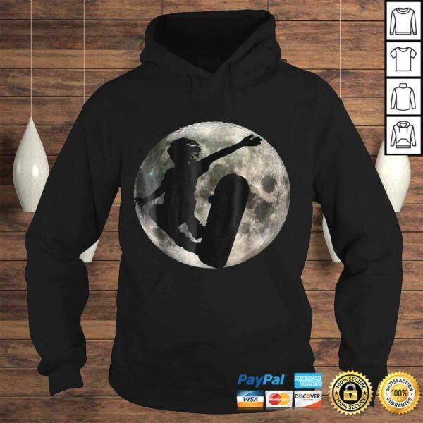 Skateboard Kick Flip Shirt Silhouet Fool Moon Skateboarder