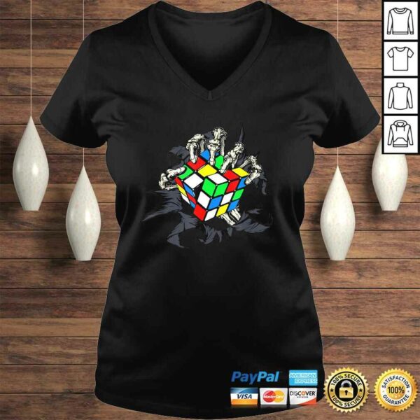 Skeletal Hands Solving Cube Puzzle TShirt