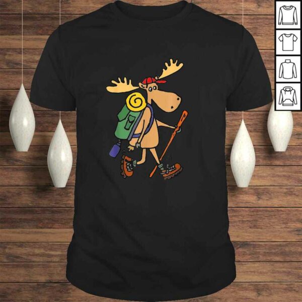 Smiletodaytees Funny Moose Hiking Shirt