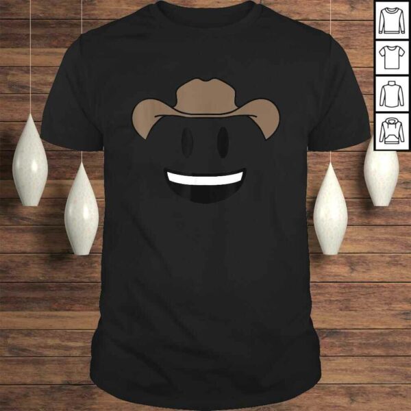 Smiling Cowboy Hat Face Emojis Emoticon Halloween Costume Shirt