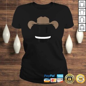 Smiling Cowboy Hat Face Emojis Emoticon Halloween Costume Shirt 3