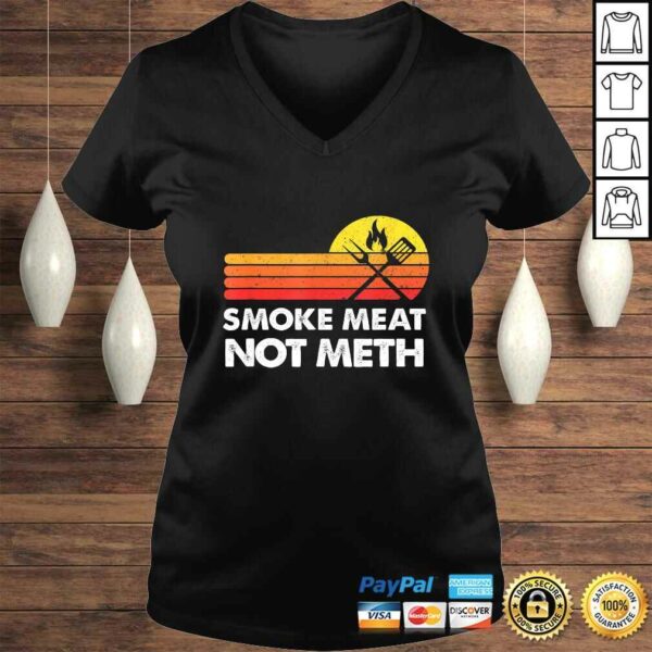 Smoke Meat Brisket Not Meth Quote BBQ Gift Home Cook Dad Men Tee Shirt