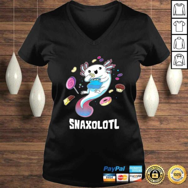 Snaxolotl Shirt Funny Kawaii Axolotl Shirt Food Lover Tee T-Shirt