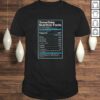 Snowflake Nutrition Facts T-shirt