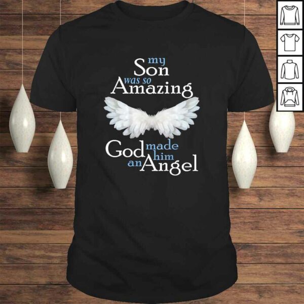 Son Guardian Angel Memorial Gift Amazing Angel Wings Gift TShirt