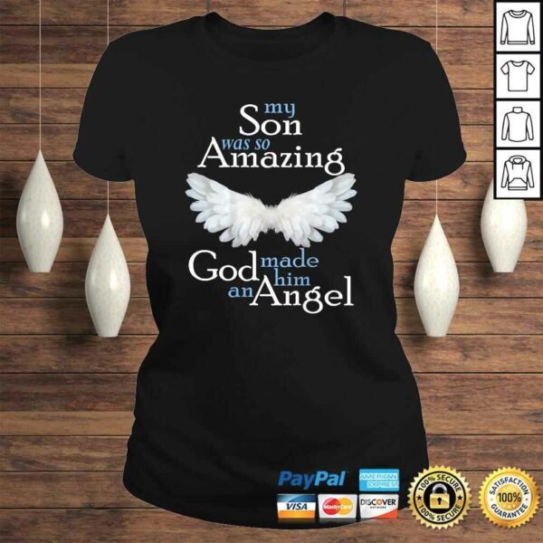 Son Guardian Angel Memorial Gift Amazing Angel Wings Gift TShirt