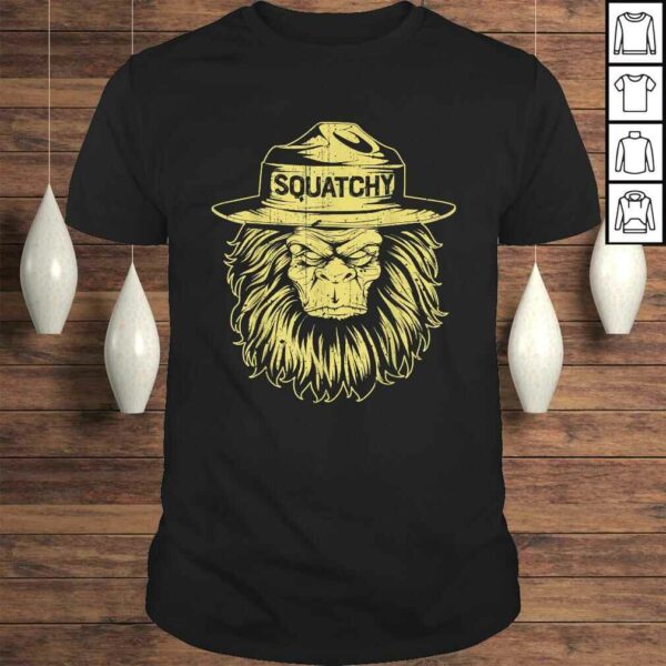 Squatchy Bigfoot Sasquatch Hat Shirts Smokey Vintage Bear TShirt