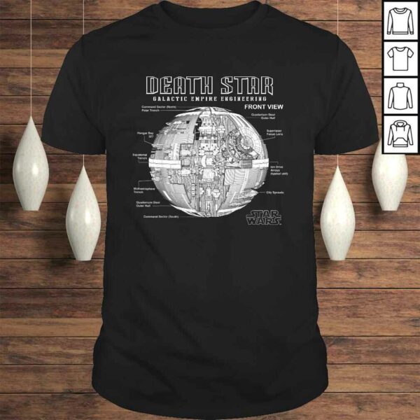 Star Wars Death Star Empire Engineering Diagram Tee Shirt