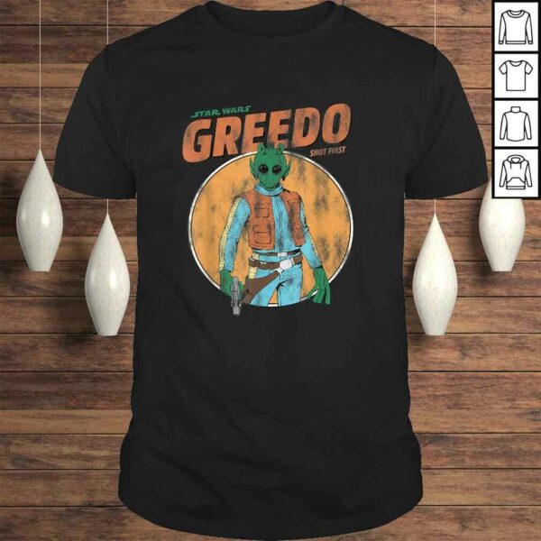 Star Wars Greedo Shot First Retro Gift TShirt