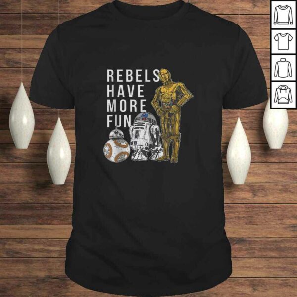 Star Wars Last Jedi Droids Rebels Have More Fun Gold TShirt