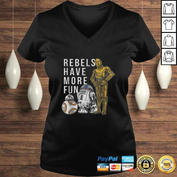 Star Wars Last Jedi Droids Rebels Have More Fun Gold TShirt