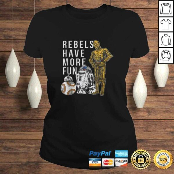 Star Wars Last Jedi Droids Rebels Have More Fun Gold TShirt