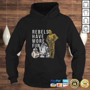 Star Wars Last Jedi Droids Rebels Have More Fun Gold TShirt 3 Star Wars Last Jedi Droids Rebels Have More Fun Gold TShirt 4