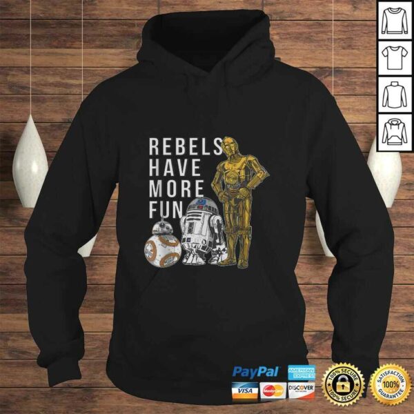 Star Wars Last Jedi Droids Rebels Have More Fun Gold TShirt