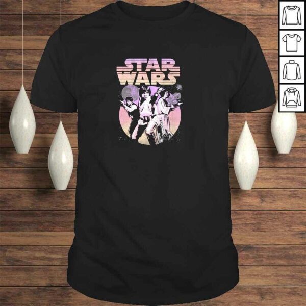 Star Wars Retro Gradient Group Poster Pullover Hoodie