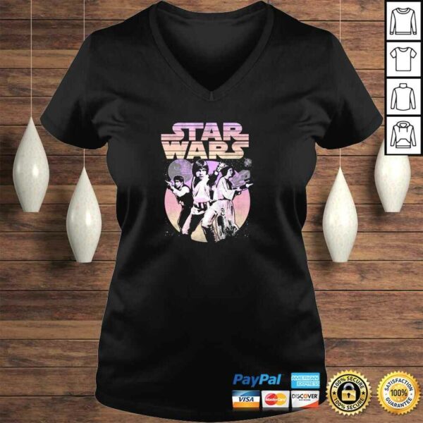 Star Wars Retro Gradient Group Poster Pullover Hoodie