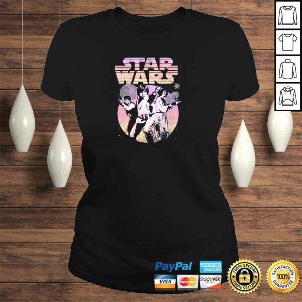 Star Wars Retro Gradient Group Poster Pullover Hoodie