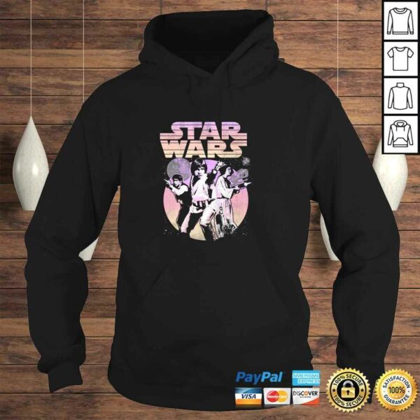 Star Wars Retro Gradient Group Poster Pullover Hoodie