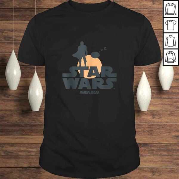 Star Wars The Mandalorian The Child Sunset Silhouette Logo TShirt