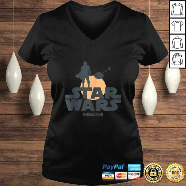 Star Wars The Mandalorian The Child Sunset Silhouette Logo TShirt