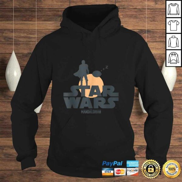 Star Wars The Mandalorian The Child Sunset Silhouette Logo TShirt