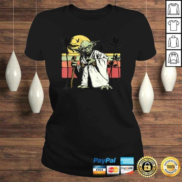 Star Wars Yoda Retro Striped Vintage Sunset Beach Tee T-Shirt