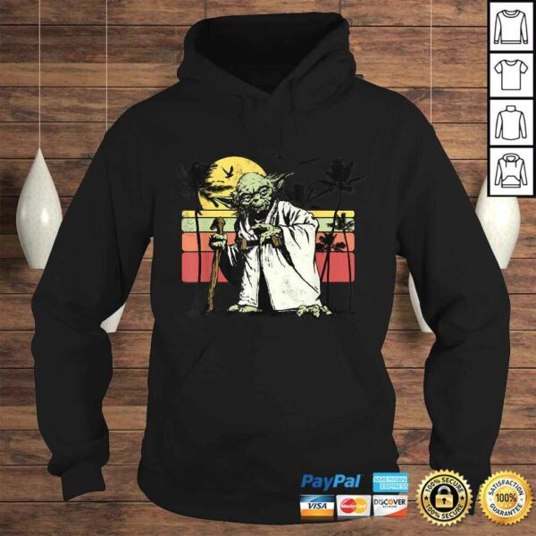 Star Wars Yoda Retro Striped Vintage Sunset Beach Tee T-Shirt