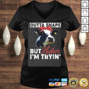 Straight Outta Shape But Heifer I’m Tryin’ Red Caro Turban Shirt – Tee Shirt