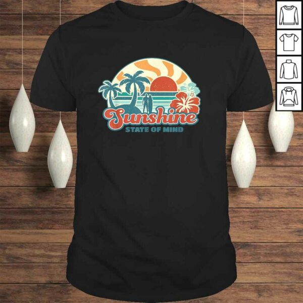 Sunshine State Of Mind Florida Retro 60s Summer Tee Shirt