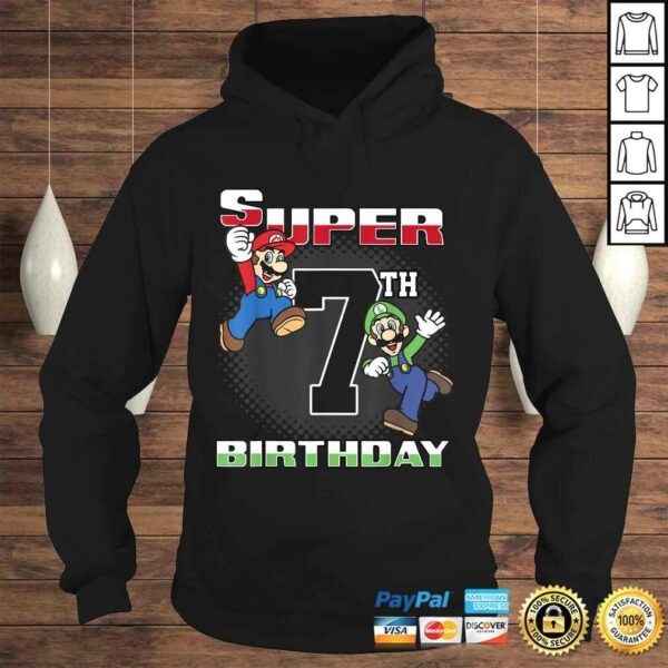 Super Mario And Luigi Super Birthday 7th Birthday PortraiShirt