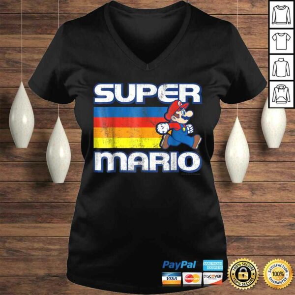 Super Mario Vintage Rainbow Run Portrait Graphic Gift Top