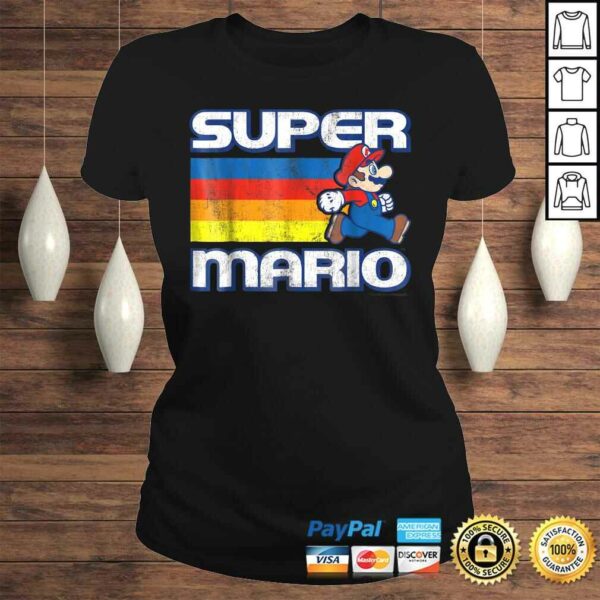 Super Mario Vintage Rainbow Run Portrait Graphic Gift Top