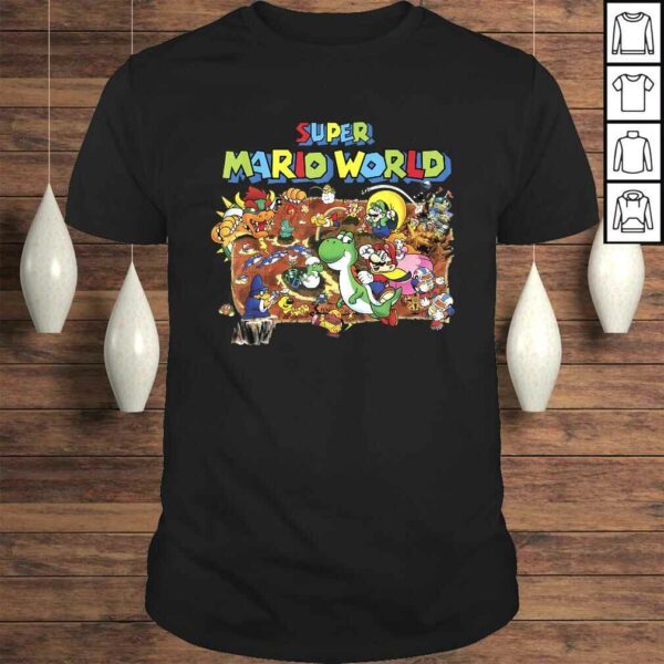 Super Mario World Retro Map Graphic TShirt