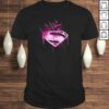Superman Man of Steel Pink Splatter Shirt