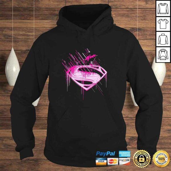 Superman Man of Steel Pink Splatter Shirt