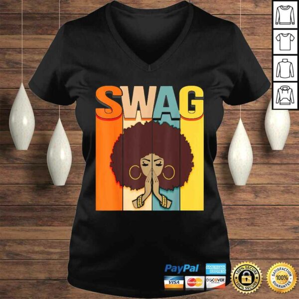 Swag Vintage Melanin Afro Woman Queen Black History Month Shirt