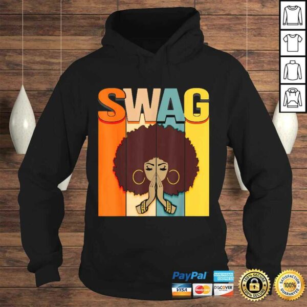 Swag Vintage Melanin Afro Woman Queen Black History Month Shirt