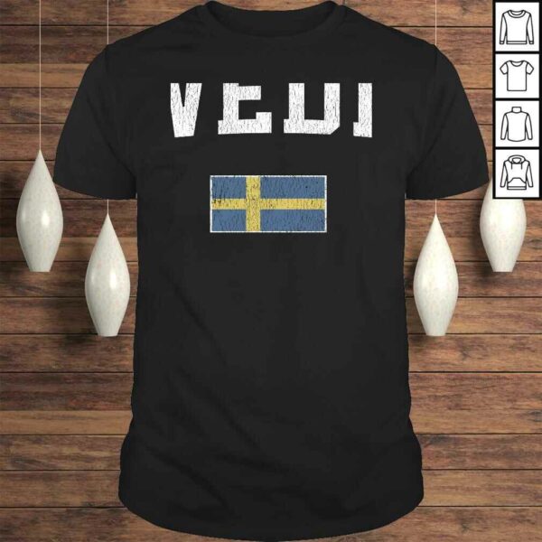 Sweden Shirt Vintage Sports Design Swedish Flag Tee